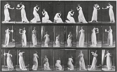 Album sur la décomposition du mouvement:Animal Locomotion: femme versant de l'eau (Eadweard Muybridge) - Muzeo.com
