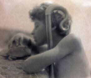 Male with Shepherd's crook and tortoise (Frederick Holland Day) - Muzeo.com