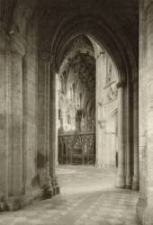 View of the Choir from the South Aisle at Ely Cathedral (Frederick H. Evans) - Muzeo.com