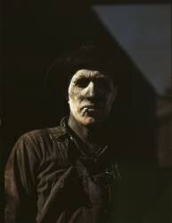 Worker at carbon black plant (John Vachon) - Muzeo.com