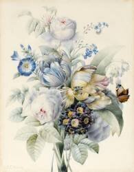 A Bunch of Flowers including Roses (Pierre Joseph Redouté) - Muzeo.com