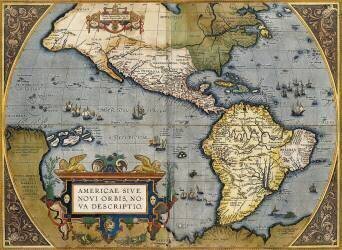 A Map of America (Abraham Ortelius) - Muzeo.com