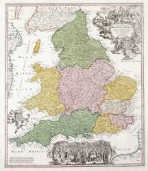 A Map of England (Georg Matthäus Seutter) - Muzeo.com