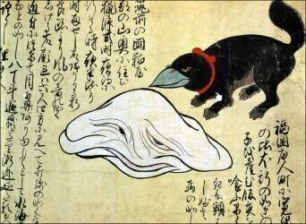 A white monster and a bird-dog hybrid monster (anonymous) - Muzeo.com