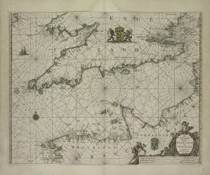 Antique map of Channel (Pieter Goos) - Muzeo.com