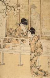 Arrival of an elegant lady (Kitagawa Utamaro) - Muzeo.com
