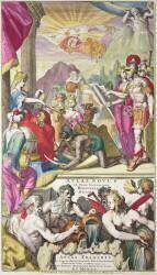 Atlas Novus ad usum Serenissimi Burgundiae Ducis depicting Europa receiving tribute from the peoples of Asia (Romeyn de Hooghe) - Muzeo.com
