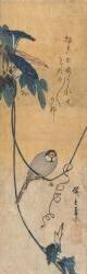 Bird and blue bindweed (Hiroshige) - Muzeo.com