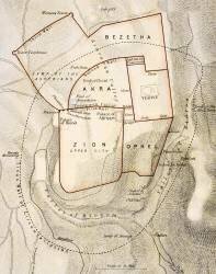 City Map of Ancient Jerusalem (English School) - Muzeo.com