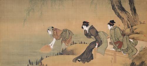 Cooling Off on a Summer Evening (Hokusai) - Muzeo.com