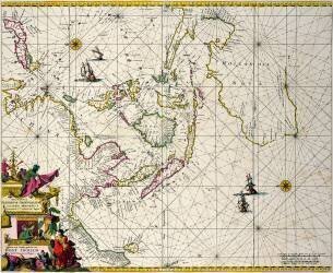 East Indies: Sea and coastal chart extending from Southern India to Japan by the way of the East Indian archipelago (Frederik de Wit) - Muzeo.com