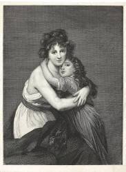 Elisabeth Vigée-Lebrun et sa fille d'après Elisabeth Vigée-Lebrun (Alphonse-Alexandre Leroy) - Muzeo.com