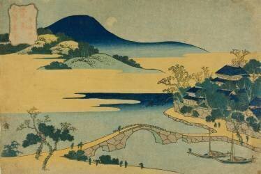 Evening Moon at Izumizaki (Hokusai) - Muzeo.com