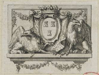 Ex-libri aux armes de la marquise de Pompadour (anonymous) - Muzeo.com
