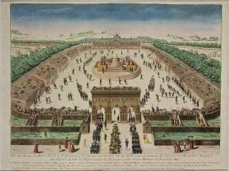Fête de la Fédération sur le champ de Mars à Paris, le 14 juillet 1790, l'arrivée des Fédérés (anonymous) - Muzeo.com