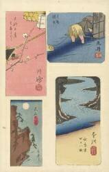 Four harimaze of famous places (Hiroshige) - Muzeo.com