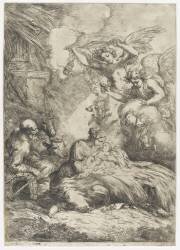 La nativité, 1er état (Bartolomeo Biscaino) - Muzeo.com