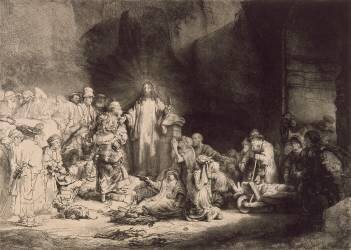 La Pièce aux Cent Florins ou Jésus guérissant les malades; 1er état (Rembrandt) - Muzeo.com