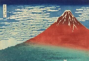 Le Fuji rouge dans une embellie (Hokusai) - Muzeo.com