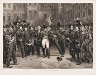 Les adieux de Fontainebleau (Jean-Pierre-Marie Jazet) - Muzeo.com