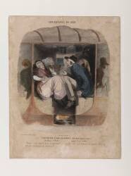 L'intérieur d'une diligence Laffitte (Honoré Daumier) - Muzeo.com