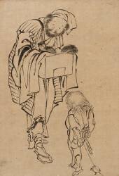 Man and Boy (Hokusai) - Muzeo.com