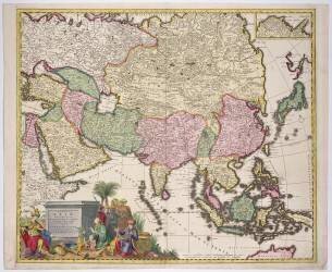 Map of Asia (Carel Allard) - Muzeo.com