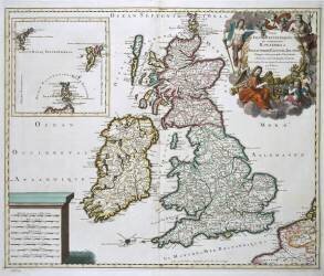 Map of Britain and Ireland (Gerard Valck) - Muzeo.com