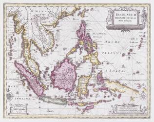 Map of China and Indonesia (Pieter Schenk) - Muzeo.com
