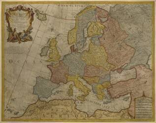 Map of Europe (Guillaume Delisle) - Muzeo.com