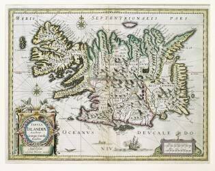 Map of Iceland (Willem Blaeu) - Muzeo.com