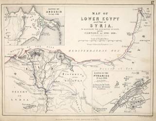 Map of Lower Egypt and part of Syria (Alexander Keith Johnston) - Muzeo.com