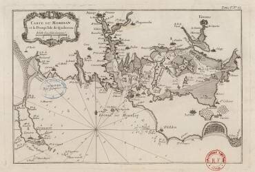 Map of Morbihan and Island of Quiberon (Jacques-Nicolas Bellin) - Muzeo.com