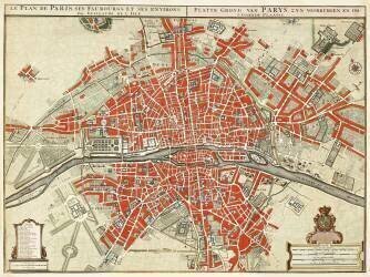 Map of Paris (Guillaume Delisle) - Muzeo.com