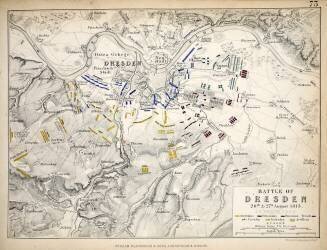 Map of the Battle of Dresden (Alexander Keith Johnston) - Muzeo.com
