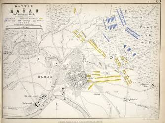 Map of the Battle of Hanau (Alexander Keith Johnston) - Muzeo.com