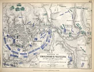 Map of the Battles of Smolensko and Valtelina (Alexander Keith Johnston) - Muzeo.com