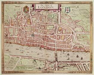 Map of 'the Cittie of London' (Augustus Ryther) - Muzeo.com