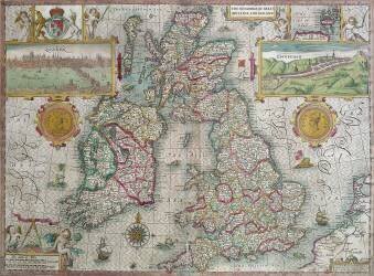 Map of the Kingdom of Great Britain and Ireland (Jodocus Hondius) - Muzeo.com