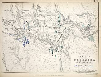 Map of the Passage of the Beresina (Alexander Keith Johnston) - Muzeo.com