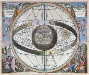 Map of the sky surrounded by zodiac signs, 1661 (Andreas Cellarius) - Muzeo.com