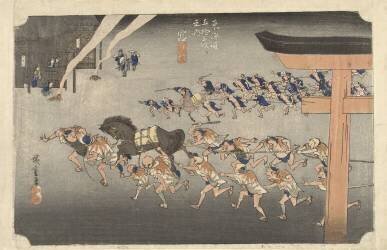 Miya, Shinto ceremony at the Atsuta shrine (Hiroshige) - Muzeo.com