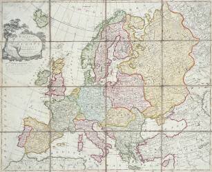 New Map of Europe Divided into its Kingdoms (English School) - Muzeo.com