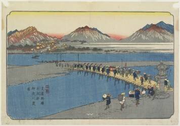 No.11: Ferry Port at the Kanna River near Honjo Station (Keisai Eisen) - Muzeo.com