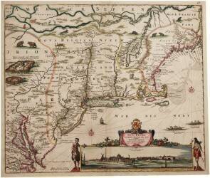 Novi Belgi Novaeque Angliae (Nicolaes Visscher the Younger) - Muzeo.com