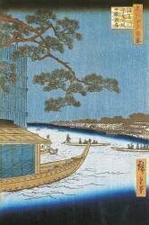 Pine of Success, Asakusa River in Edo, Pleasure Boat (Hiroshige) - Muzeo.com