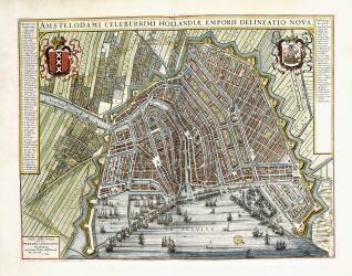 Plan and view of the towns and buildings of Holland and the Low Countries (Joan Blaeu) - Muzeo.com