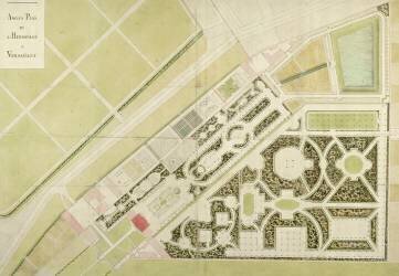 Plan de l'Ermitage et des jardins de madame de Pompadour à Versailles (anonymous) - Muzeo.com