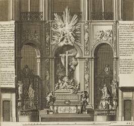 Planche 227 : Elévation du fond du choeur et de l'autel principale de Notre-Dame de Paris (Jacques-François Blondel) - Muzeo.com