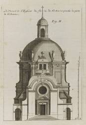 Planche 254 (2) : élévation du portrail de l'église de la Visitation Sainte-Marie bâtie par (Jacques-François Blondel) - Muzeo.com